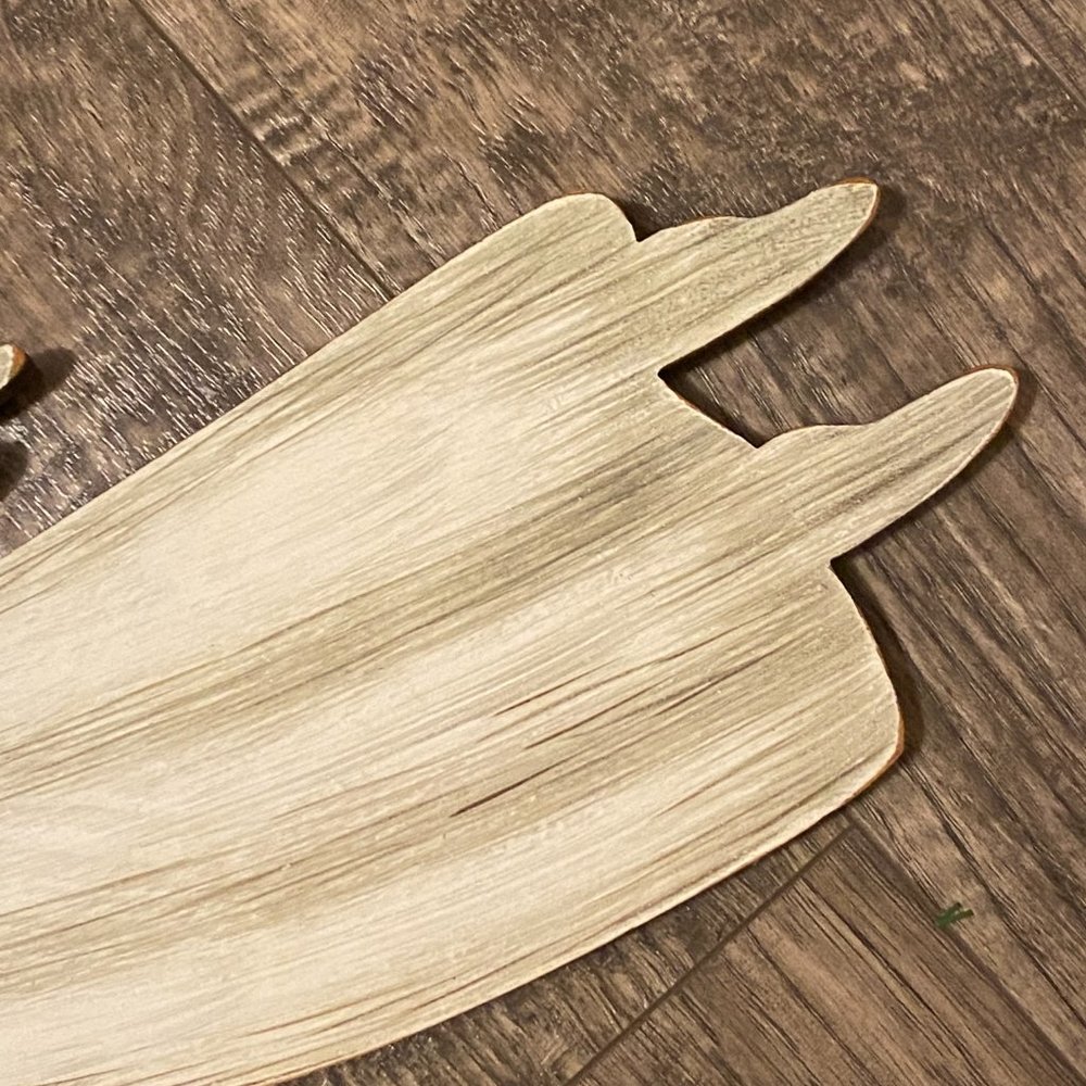 Angel Wall Hanging Ivory Wood Christmas Holiday - Picture 9 of 10